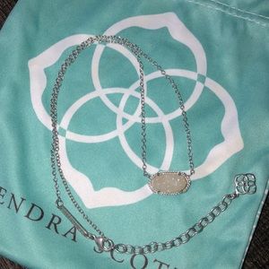 KS Silver/Iridescent Drusy Elisa Necklace